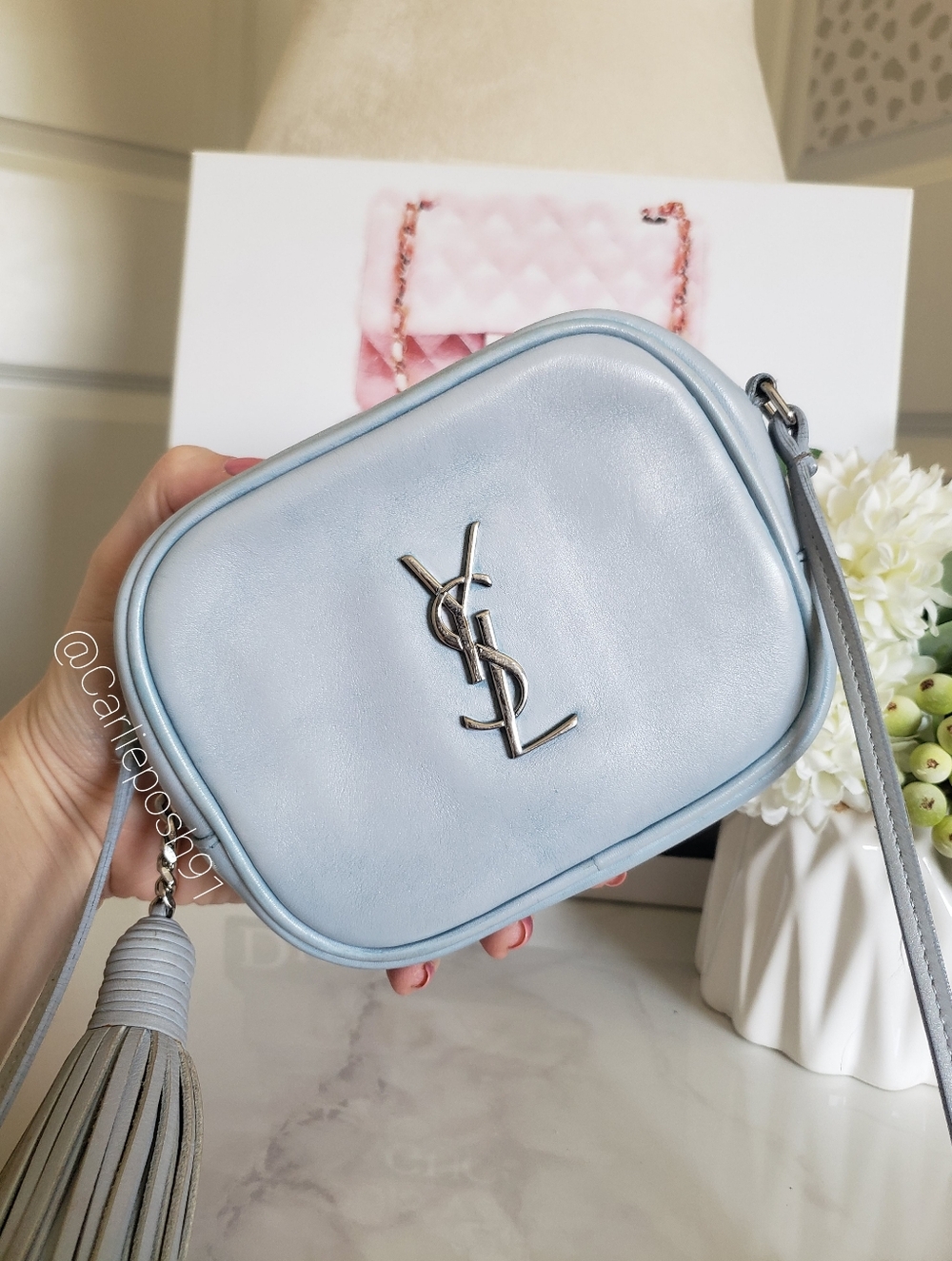 **SOLD** Authentic Pre-owned Yves Saint Laurent Calfskin Blogger Bag Crossbody